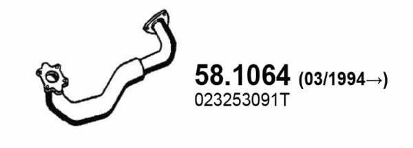 Tuyau d'échappement ASSO 58.1064
