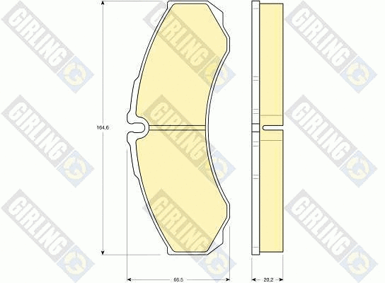 Kit de plaquettes de frein, frein à disque GIRLING 6113459