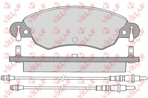 Kit de plaquettes de frein, frein à disque VILLAR 626.0792