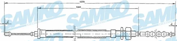 Tirette à câble, frein de stationnement SAMKO C0111B
