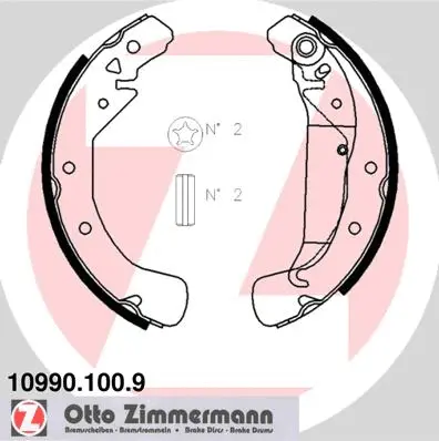 Jeu de mâchoires de frein ZIMMERMANN 10990.100.9