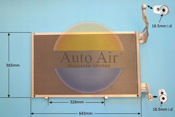 Condenseur, climatisation AUTO AIR GLOUCESTER 16-0065