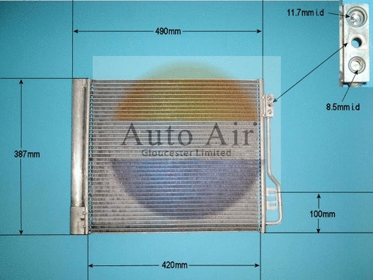Condenseur, climatisation AUTO AIR GLOUCESTER 16-9807