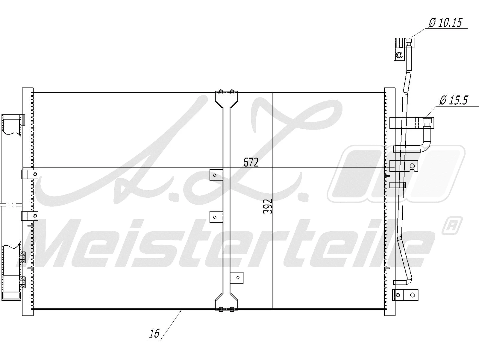 Condenseur, climatisation A.Z. Meisterteile AZMT-45-030-1508