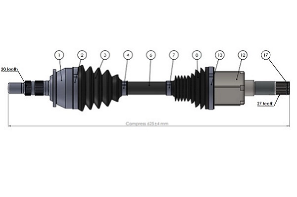 Arbre de transmission SERCORE 221820