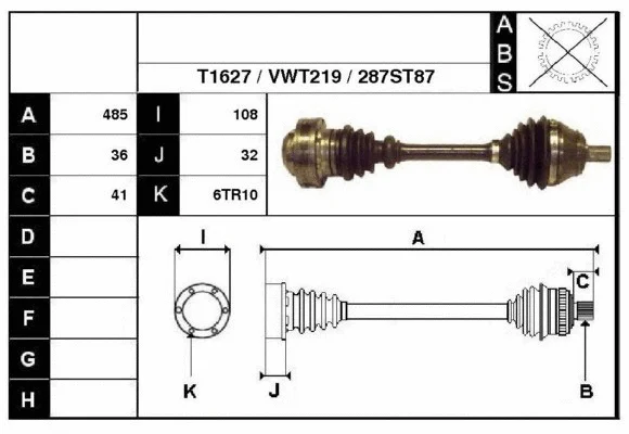 Arbre de transmission Technika 67287