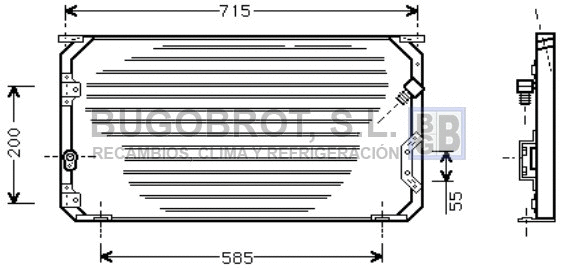 Condenseur, climatisation BUGOBROT 62-TO5246