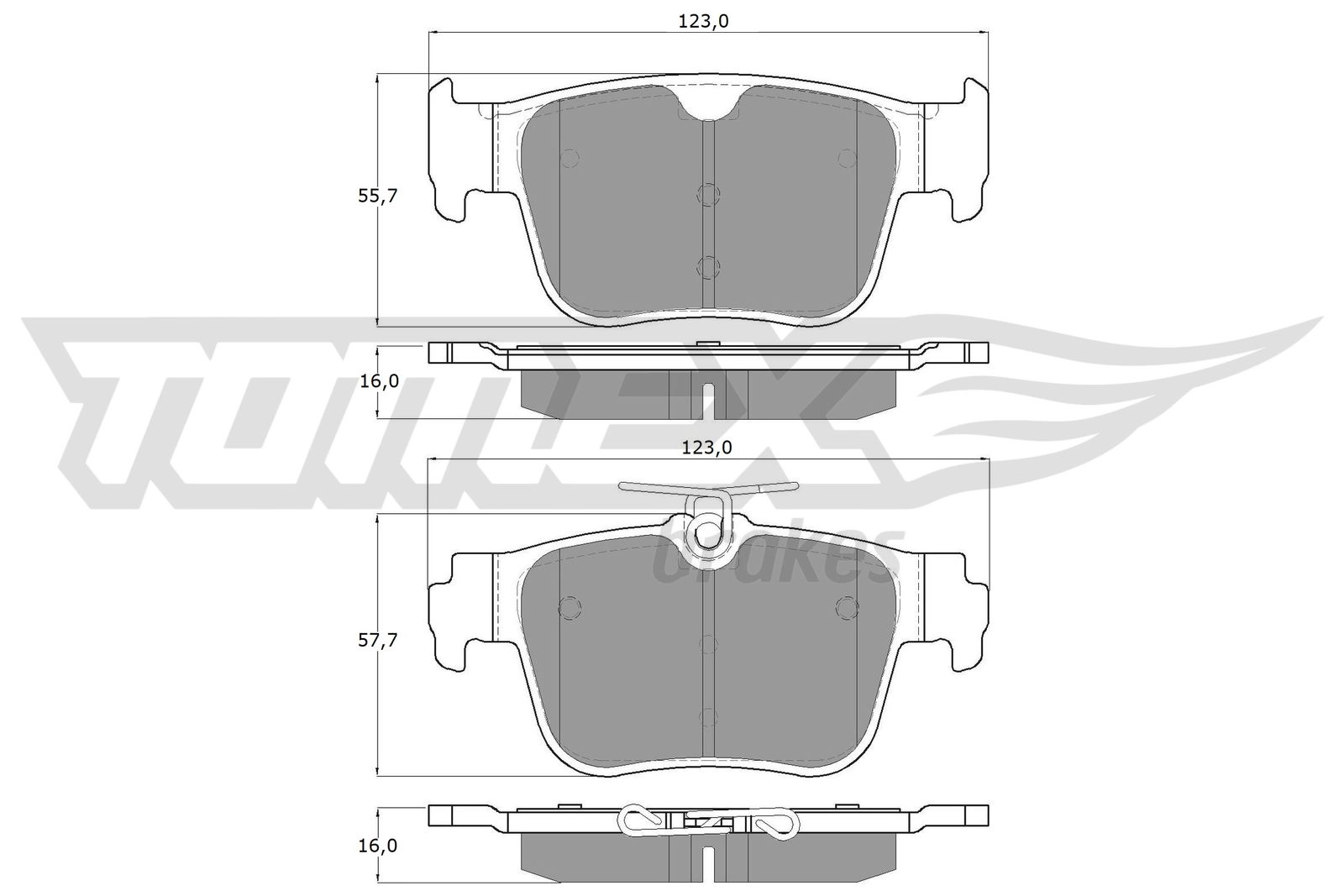 Kit de plaquettes de frein, frein à disque TOMEX Brakes TX 60-10