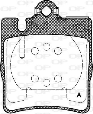 Kit de plaquettes de frein, frein à disque OPEN PARTS BPA0709.10