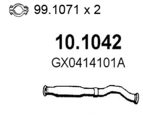 Tuyau d'échappement ASSO 10.1042