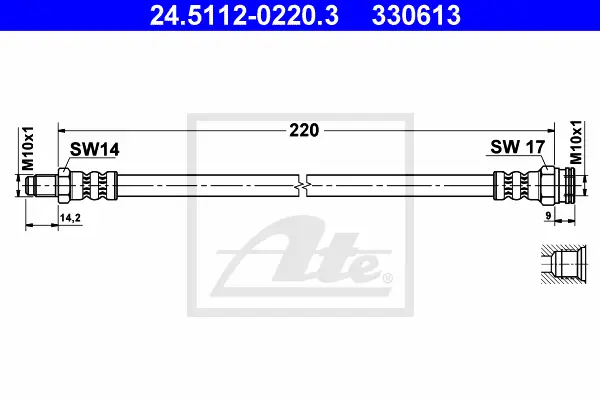 Flexible de frein ATE-APAC 24.5112-0220.3