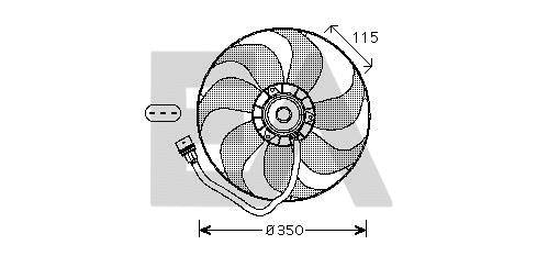 Ventilateur, refroidissement du moteur EACLIMA 33V77017