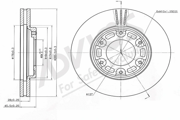 Disque de frein ADVICS-SEA A6F405