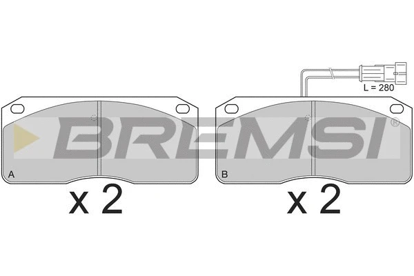 Kit de plaquettes de frein, frein à disque BREMSI BP7271