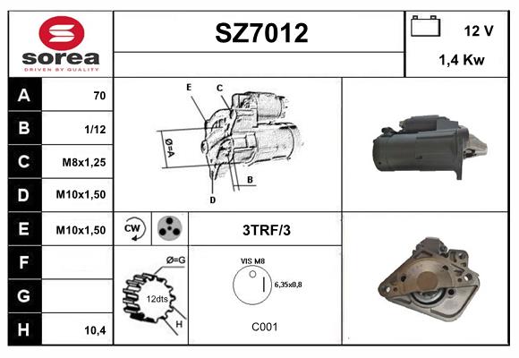 Démarreur SERA SZ7012