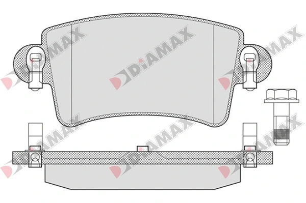Kit de plaquettes de frein, frein à disque DIAMAX N09020