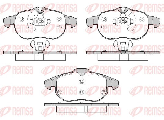Kit de plaquettes de frein, frein à disque REMSA 0888.20