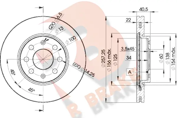 Disque de frein R BRAKE 78RBD20920