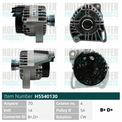 Alternateur HOFFER H5540130
