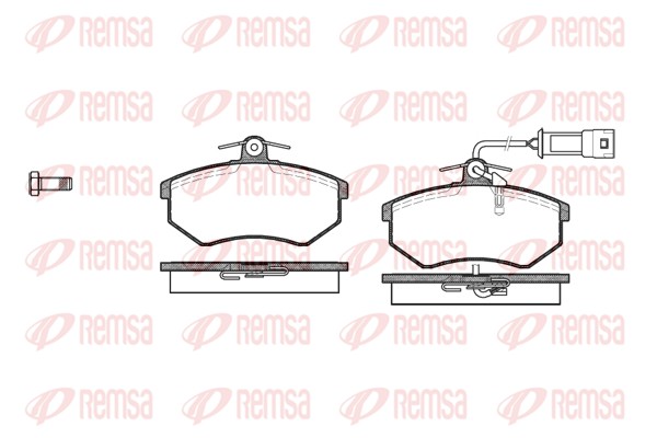 Kit de plaquettes de frein, frein à disque REMSA 0134.02