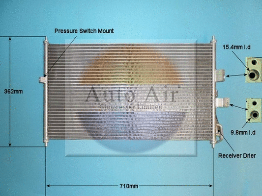 Condenseur, climatisation AUTO AIR GLOUCESTER 16-9902