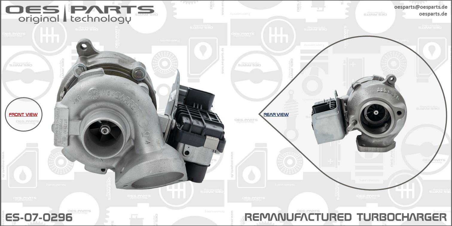Turbocompresseur, suralimentation OES PARTS ES-07-0296