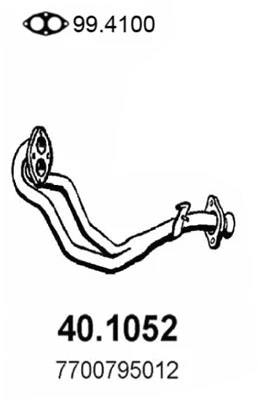 Tuyau d'échappement ASSO 40.1052