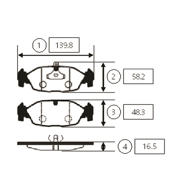 Kit de plaquettes de frein, frein à disque CTR GK0272