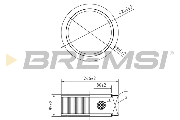 Filtre à air BREMSI FA1586