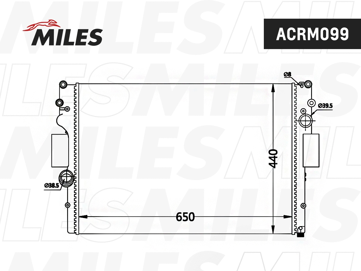 Radiateur, refroidissement du moteur MILES ACRM099