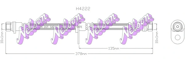 Flexible de frein KAWE H4222
