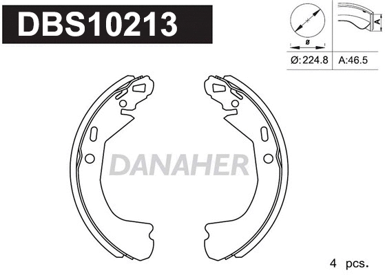 Jeu de mâchoires de frein DANAHER DBS10213