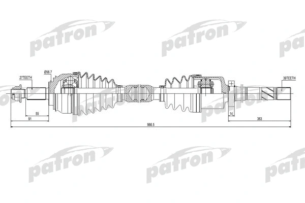 Arbre de transmission PATRON PDS0166