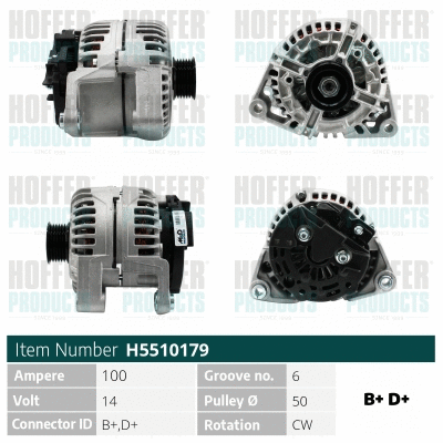 Alternateur HOFFER H5510179