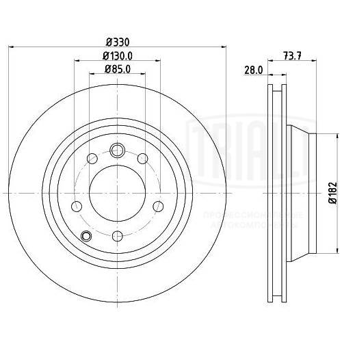Disque de frein TRIALLI DF 180117