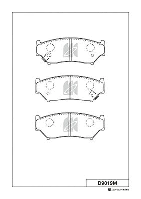 Kit de plaquettes de frein, frein à disque MK Kashiyama D9019M