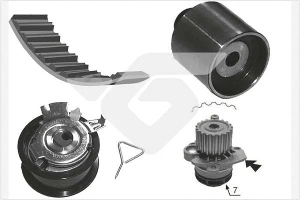 Pompe à eau + kit de courroie crantée HUTCHINSON KH 194WP67