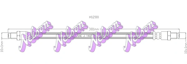 Flexible de frein KAWE H1280