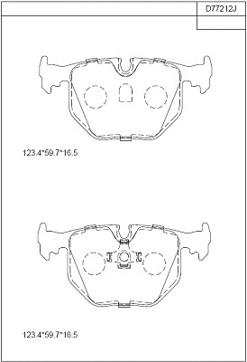 Kit de plaquettes de frein, frein à disque ASIMCO KD77212