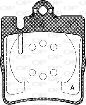 Kit de plaquettes de frein, frein à disque OPEN PARTS BPA0709.00