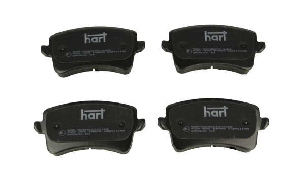 Kit de plaquettes de frein, frein à disque HART 228 855