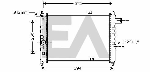 Radiateur, refroidissement du moteur EACLIMA 31R54030
