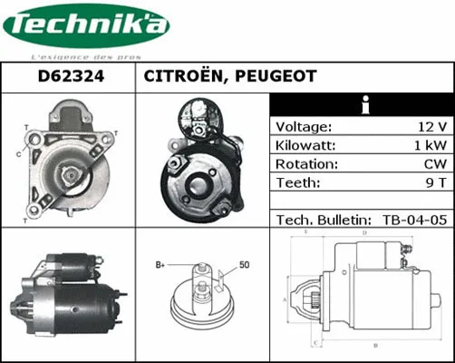 Démarreur Technika D62324