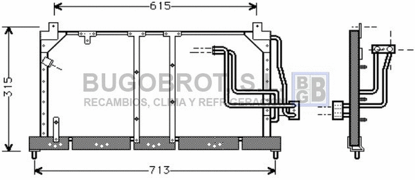 Condenseur, climatisation BUGOBROT 62-OL5224