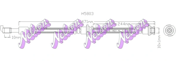 Flexible de frein KAWE H5803