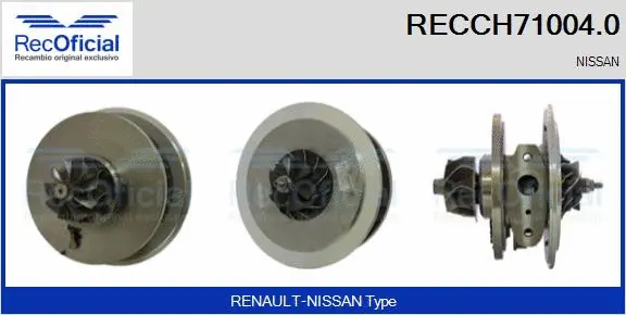 Groupe carter, turbocompresseur RECOFICIAL RECCH71004.0