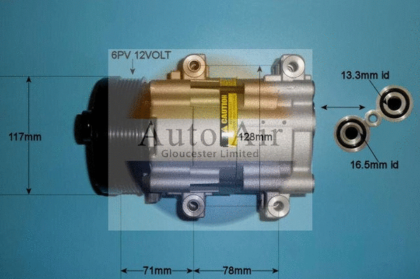 Compresseur, climatisation AUTO AIR GLOUCESTER 14-1136P