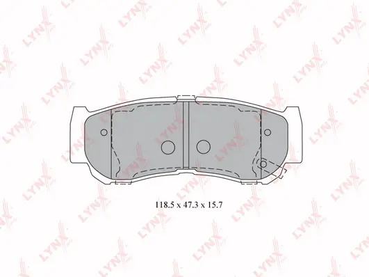 Kit de plaquettes de frein, frein à disque LYNXAUTO BD-3616