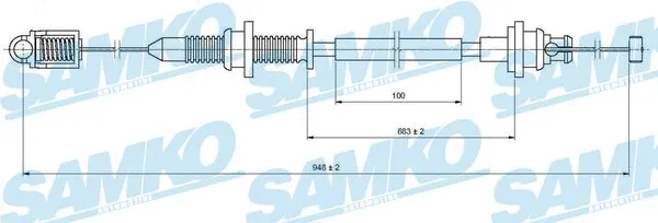 Câble d'accélération SAMKO C0131A