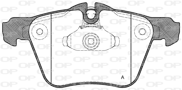 Kit de plaquettes de frein, frein à disque OPEN PARTS BPA1217.00